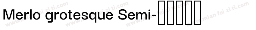 Merlo grotesque Semi字体转换